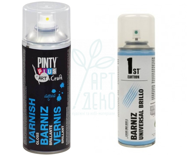 Лак-аерозоль на водній основі ART & CRAFT, глянцевий, PINTYPLUS