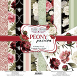 Набір паперу для скрапбукінгу, двосторонній "Peony passion", 30,5х30,5 см, 10 шт, FD