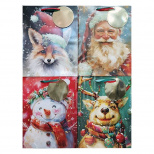 Пакет подарунковий "Друзі Санти", 26х32х10 см, Україна