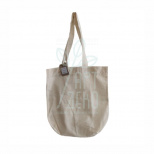 Еко-сумка з дном, бязь сирова, 38х42 см, 210 г/м2, ручки 60 см, Україна