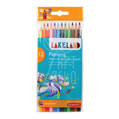 Набір олівців акварельних Lakeland Painting, у блістері, 12 кол., DERWENT