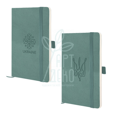 Книга записна Partner Soft Skin, сіро-смарагдова, клітинка, 12,5х19,5 см, 96 л., Axent Книга записна Partner Soft Skin, сіро-смарагдова, клітинка, 12,5х19,5 см, 96 л., Axent