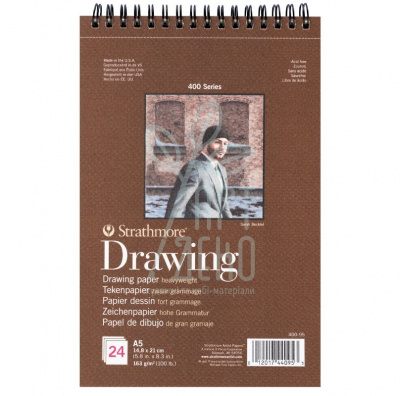 Альбом для рисунку 400 Series Drawing, спіраль, 163 г/м2, 24 л., Strathmore
