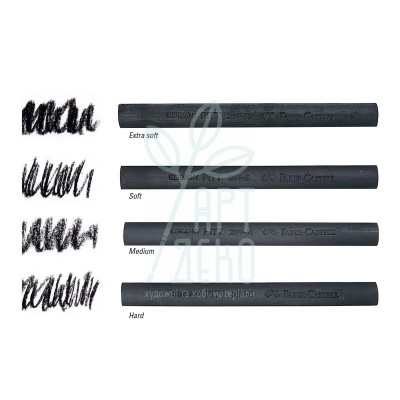 Вугілля пресоване PITT Monochrome compressed charcoal stick, Faber-Castell Вугілля пресоване PITT Monochrome compressed charcoal stick, Faber-Castell