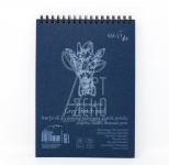 Альбом для ескізів AUTHENTIC, спіраль, А5 (14,8х21 см), 180 г/м2, 20 л., сірий, SMILTAINIS