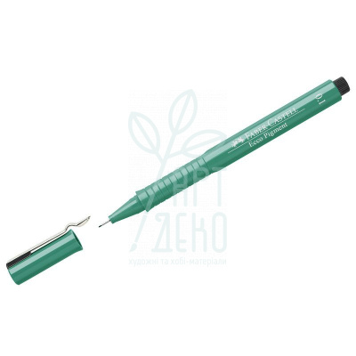 Лайнер Ecco Pigment, 0,1 мм, зелений, Faber-Castell