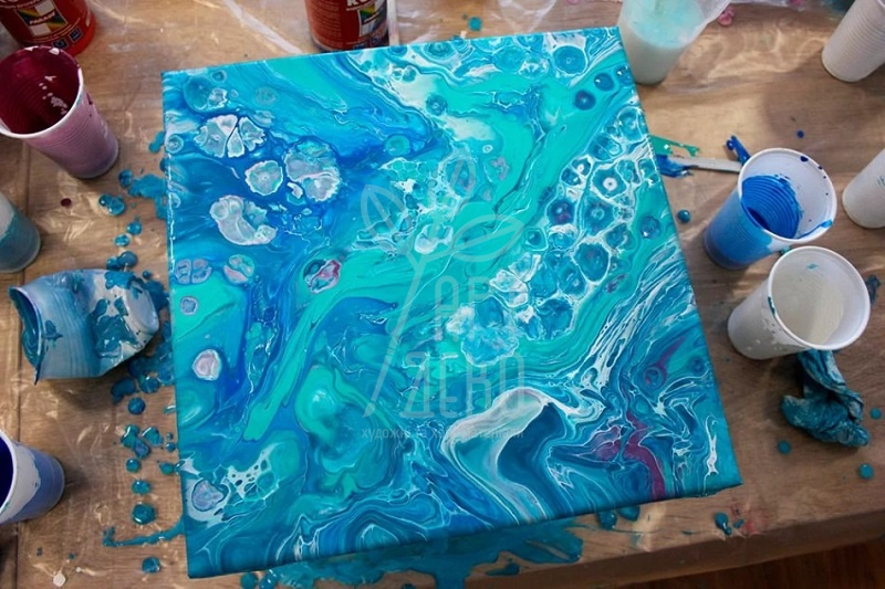 Набір для творчості "Fluid ART", 6 х30 мл, в асортименті, 31х31 см, Україна