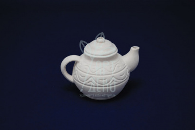 Чайник керамічний для декорування, білий, висота 8 см, Україна