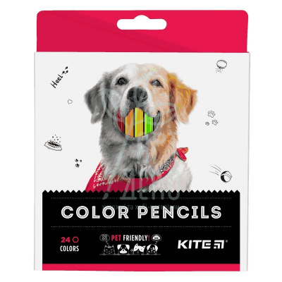Набір олівців кольорових "Dogs", 24 шт. Kite