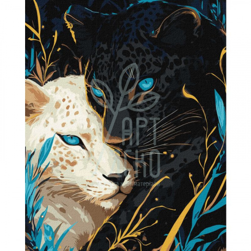 Набір для розпису за номерами "Інь Янь", металiк, 40х50 см, Ідейка