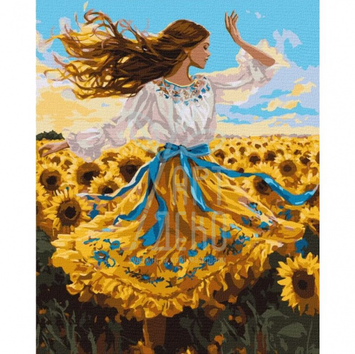 Набір для розпису за номерами "Танець в соняхах", 40х50 см, Ідейка