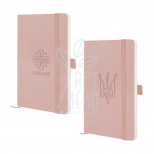 Книга записна Partner Soft Skin, пудрова, клітинка, 12,5х19,5 см, 96 л., Axent