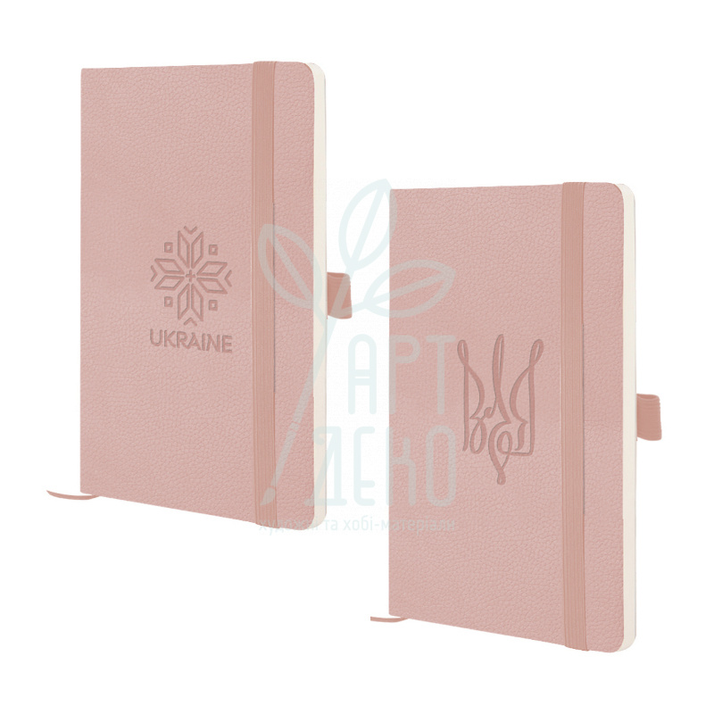 Книга записна Partner Soft Skin, пудрова, клітинка, 12,5х19,5 см, 96 л., Axent