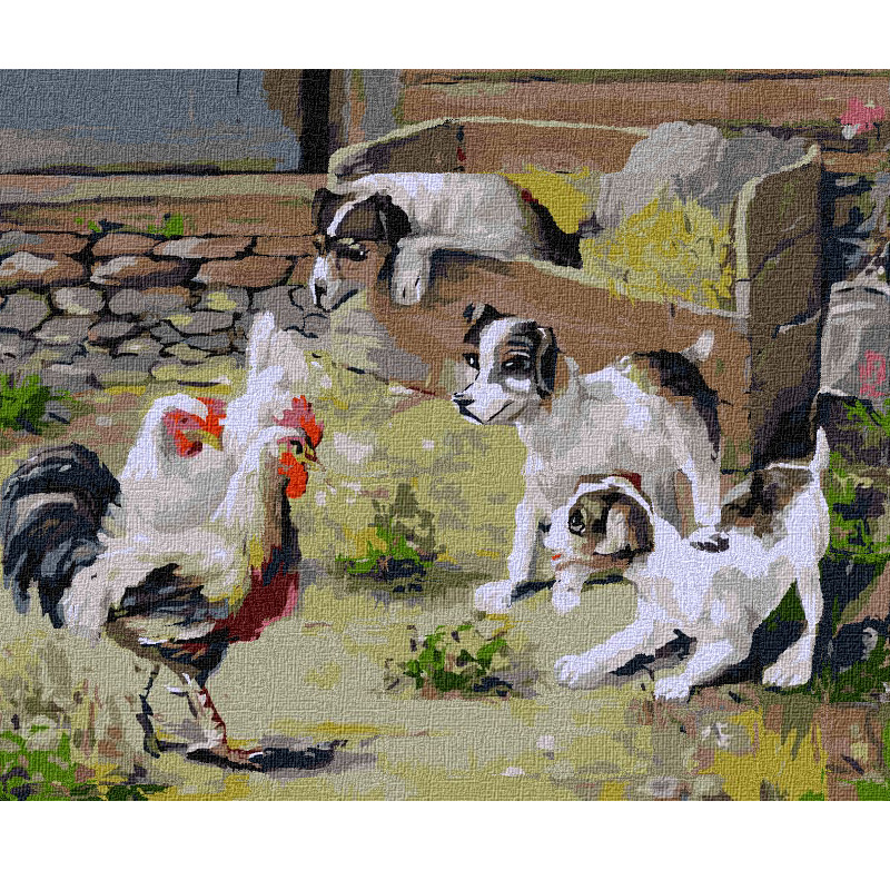 Набір для розпису за номерами "Зустріч", 40х50 см, Ідейка