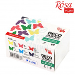 Набір фарб акрилових для декору Talent, матові і пастельні кольори, 6х20 мл, ROSA