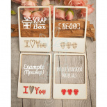 Набір чипбордів для вишивання "Слайди Love" №2, 4 шт, Скрапбокс