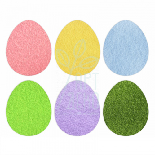 Набір фетрових заготовок "Пасхальні яйця 4", 6,5х8 см, 12 шт, ROSA Talent