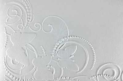 Папір текстурований, тиснений "Метелики 1", білий, 11х15 см, Україна