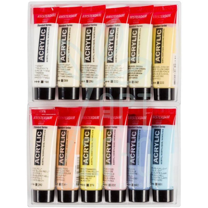 Набір акрилових фарб AMSTERDAM PASTELS, 12х20 мл, Royal Talens