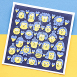 Листівка патріотична "Нація" (темний фон), 13х13 см, Україна