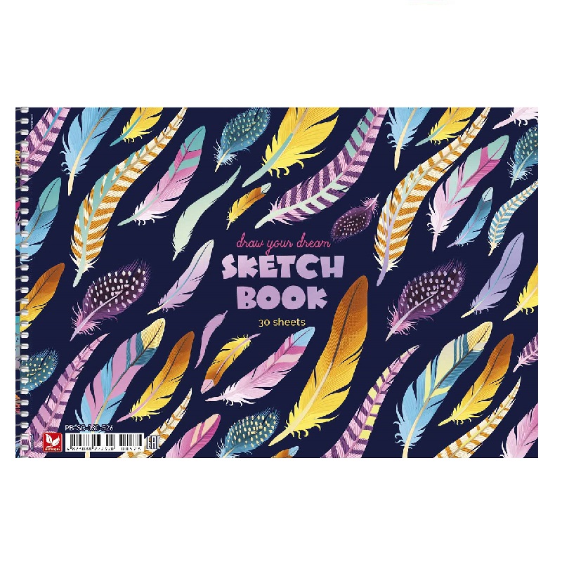 Альбом для малювання Scetch Book, спіраль, А4 (21х29,7 см), 30 л., Школярик