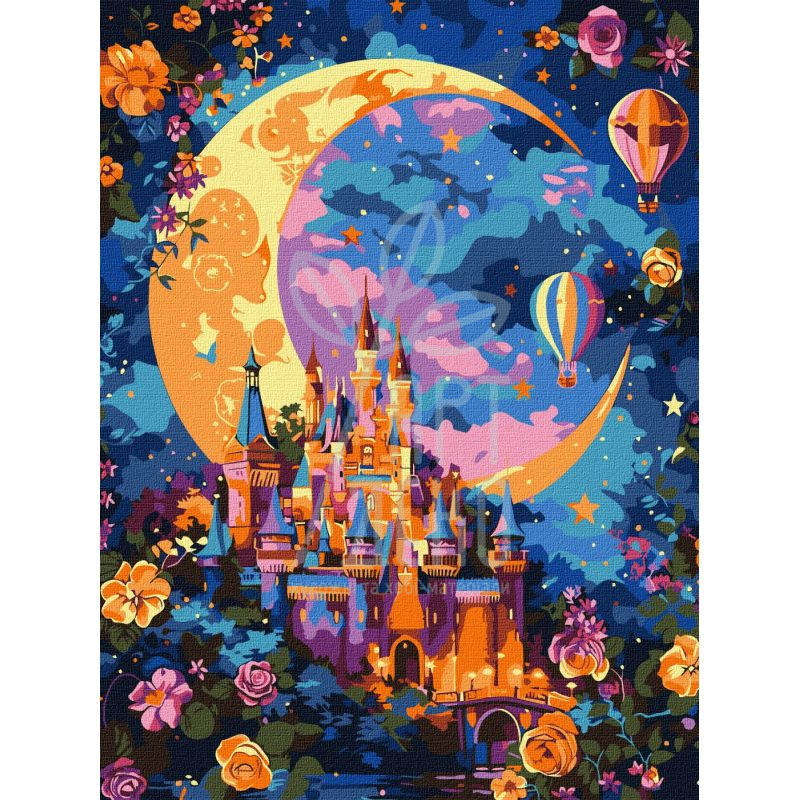 Набір для розпису за номерами "Місячна фантазія", 30х40 см, Ідейка 