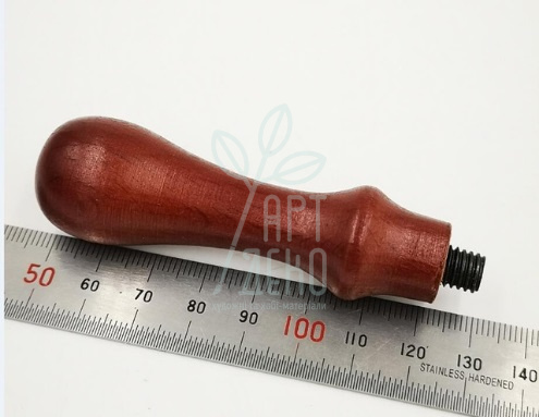 Ручка для сургучної печатки, дерево однотонне, 8 см