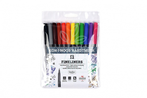 Набір лайнерів Fineliners, 0,3 мм, 12 шт., KOH-I-NOOR