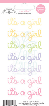 Лист наліпок It's a girl, Doodlebug