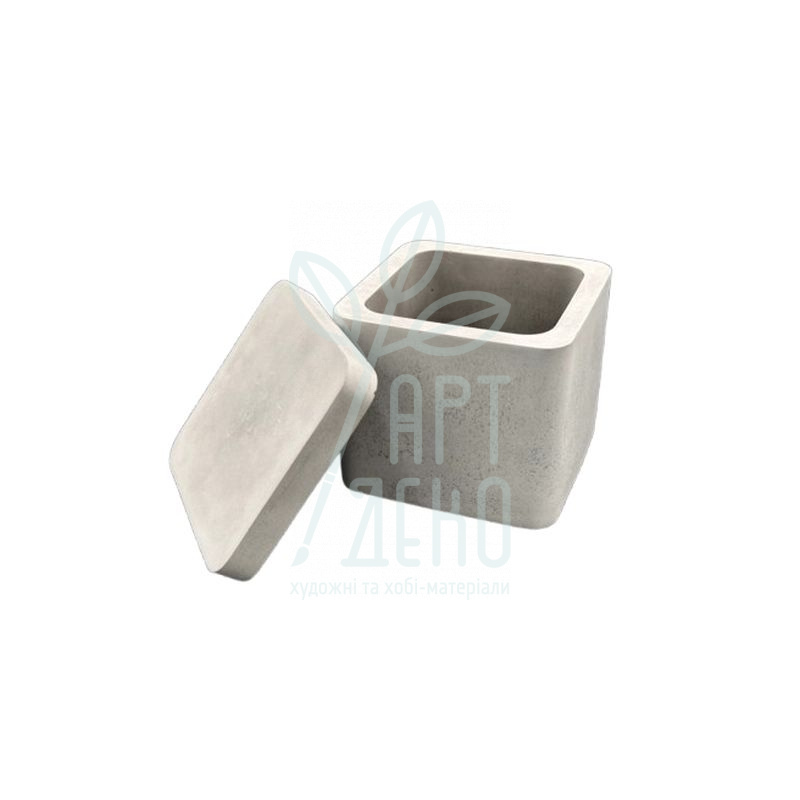 Гіпсова фігура-кашпо, з кришкою, 85х85х85мм, 250 мл