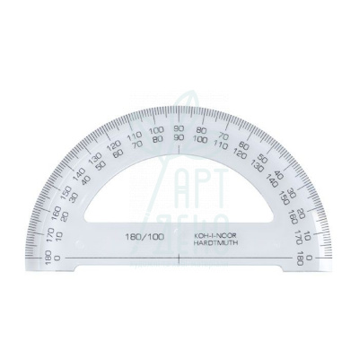 Транспортир пластиковий 180°/100 мм, KOH-I-NOOR