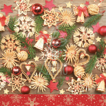 Серветка для декупажу "Фольклорний Новий Рік", 33х33 см, POL-MAK