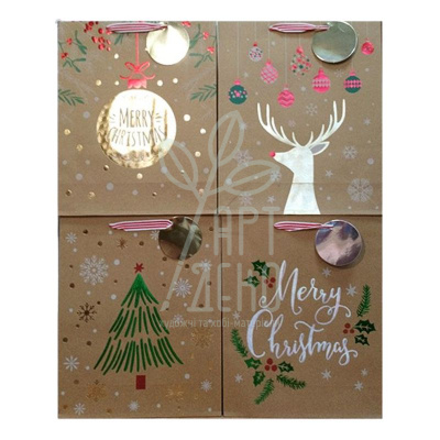 Пакет подарунковий "Магія свята", 30х40х12 см, Україна