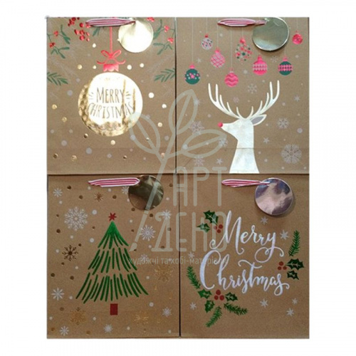 Пакет подарунковий "Магія свята", 30х40х12 см, Україна