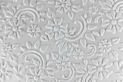 Папір текстурований, тиснений "Орнамент 1", білий, 11х15 см, Україна