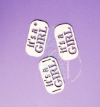 Набір чипбордів "It's a girl", 3 шт., Wycinanka