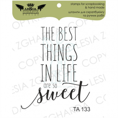 Штамп силіконовий "The best things...", 3,5x4,2 см, Україна