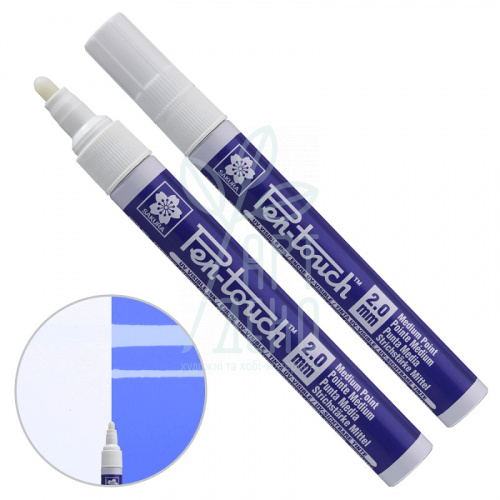 Маркер Pen-Touch ультрафіолетовий, Medium, Блакитний, 2 мм, Sakura
