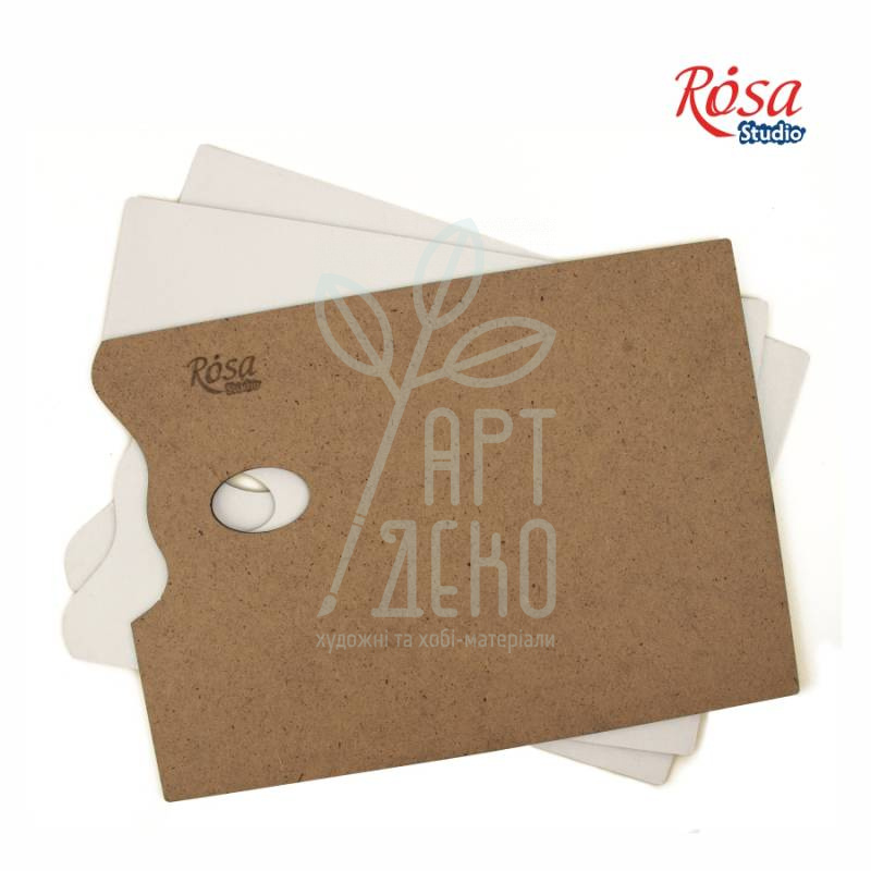 Палітра з ДВП, прямокутна 25x35 см, ROSA Studio