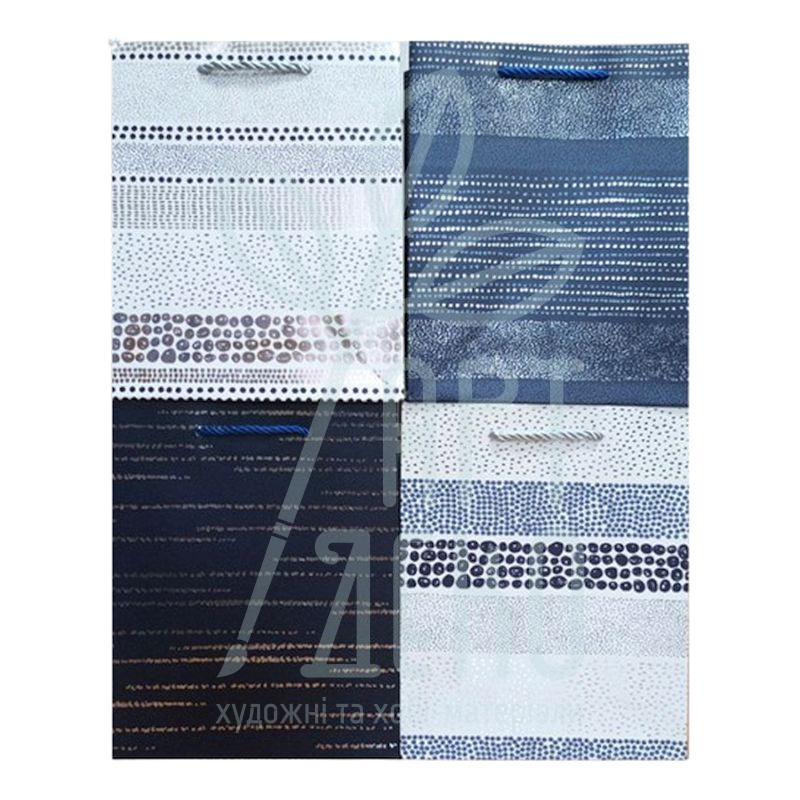 Пакет подарунковий "Гра крапок", 26х32х10 см, Україна