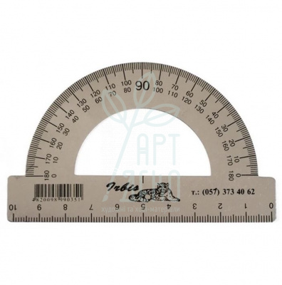 Транспортир металевий 180°/100 мм, Irbis