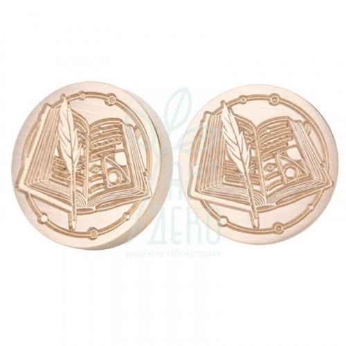 Насадка для сургучної печатки "Книжка з пером", 2,5 см, Китай