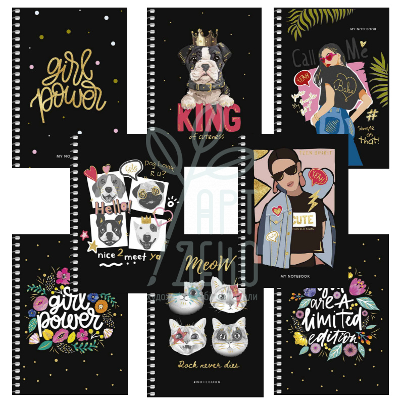 Блокнот для записів Student, спiраль, А6, клітинка, 70 г/м2, 80 л., Школярик 