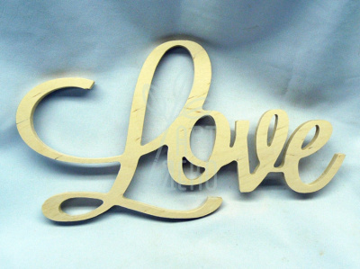 Слово "Love", фанера, 28х14 см, Україна
