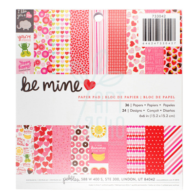 Папір для скрапбукінгу 30x30 см PB Be Mine/XOXO, Pebbles