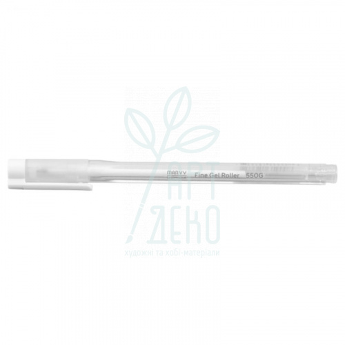 Ручка гелева Extra Fine, 0,7 мм, біла, Marvy