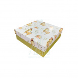 Коробка подарункова "Оленята", 18х18х6 см,Україна