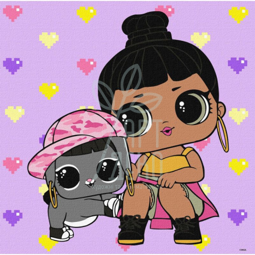 Набір для розпису за номерами "L.O.L. Surprise! TroopSurprise Honey Bun", 40х40 см, Ідейка