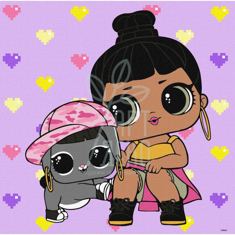 Набір для розпису за номерами "L.O.L. Surprise! TroopSurprise Honey Bun", 40х40 см, Ідейка