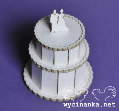 Чипборд 3D "Весільний торт", Wycinanka